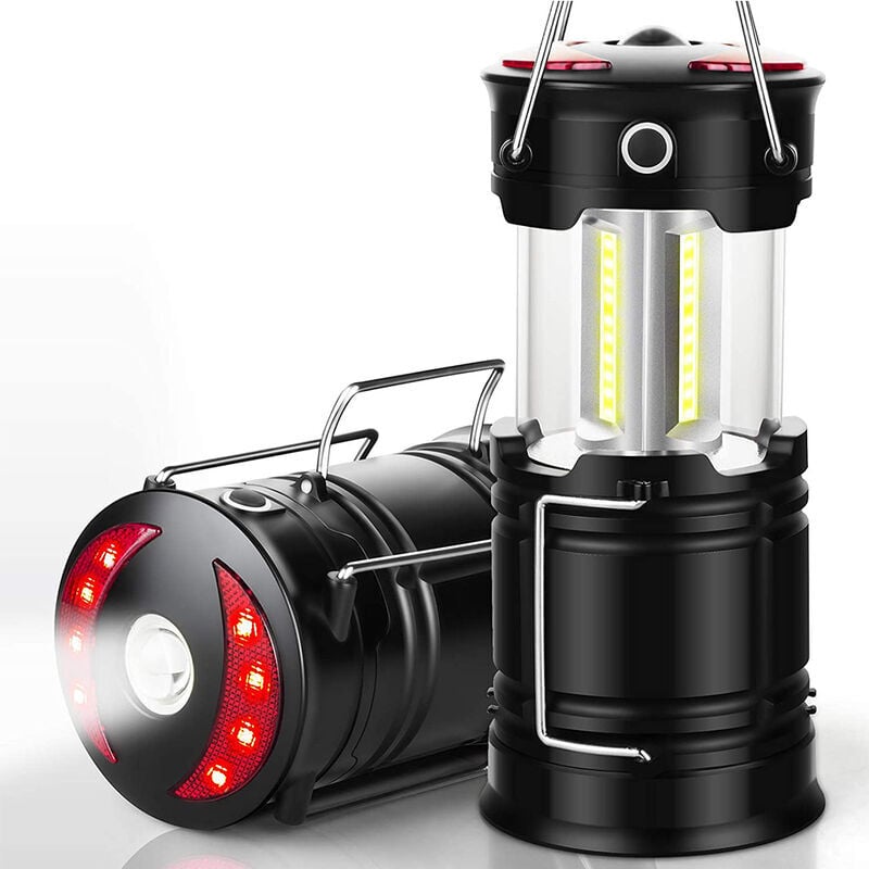 Lampe portable rechargeable lampe de camping télescopique 2pcs charge câble usb noir + boîte de couleur