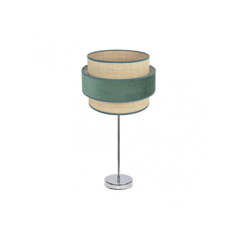 Fabrilamp - Kings tall table lamp 1xe27 chrome/vert naturel 64x30x30 cm Fabrilamp - Kings tall table lamp 1xe27 chrome/vert naturel 64x30x30 cm