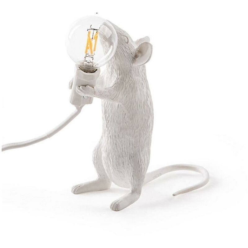 Lampe à poser Animal Rat Souris Blanc
