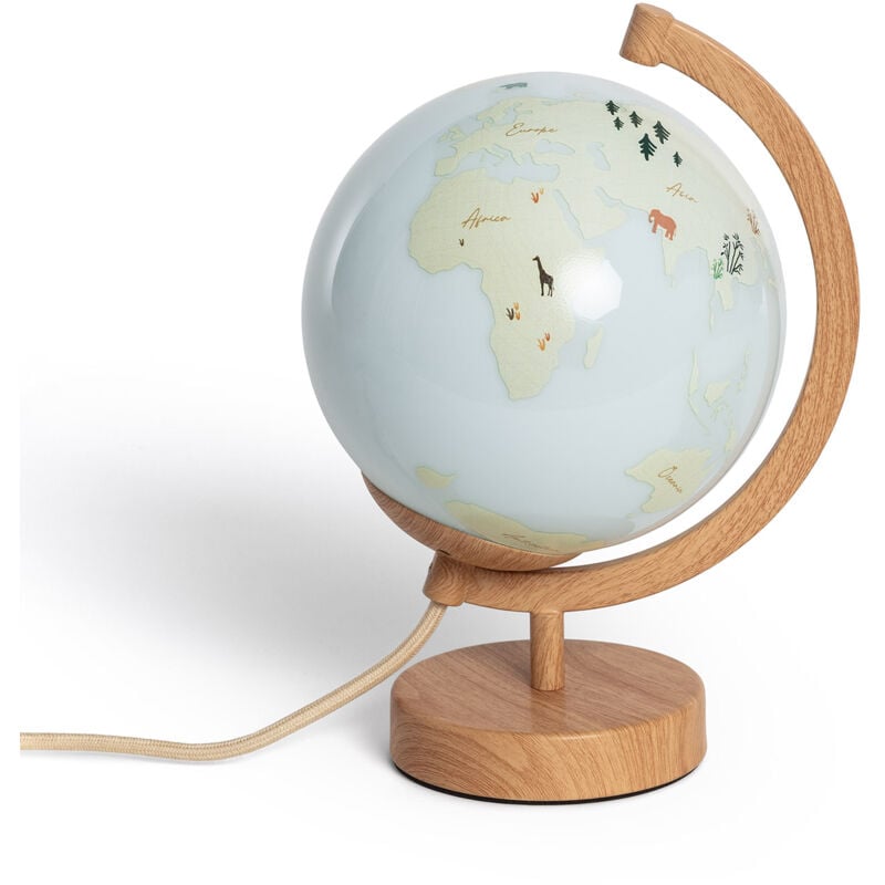 Efectoled - Lampe à Poser Bola Mundo Brun clair