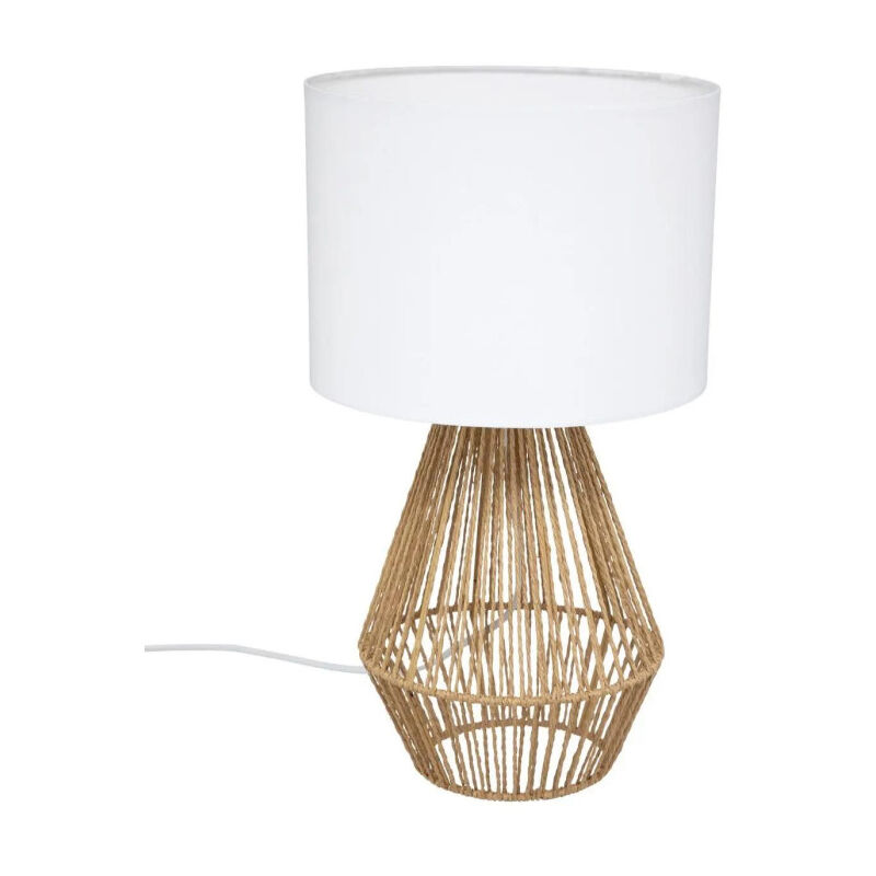 Lampe à Poser Design 'Lila' 40cm Beige & Blanc