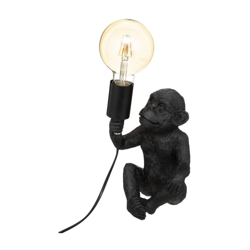 Lampe à Poser Design 'Singe' 24cm Noir