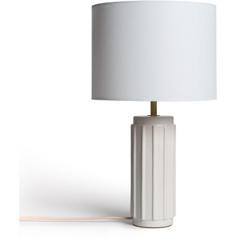 Ledkia - Lampe à Poser en Céramique Corbusier Blanc