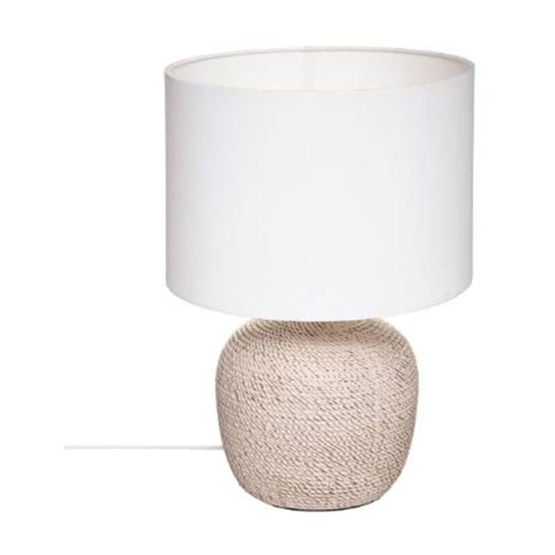 Atmosphera - Lampe à Poser en Céramique 'Davia' 39cm Blanc