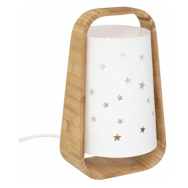 Atmosphera - Lampe à Poser Enfant Étoiles Ajourées 26cm Blanc