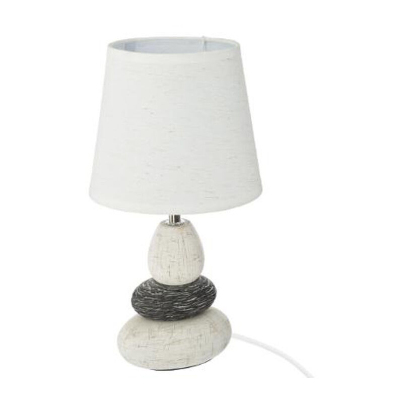 Atmosphera - Lampe à Poser 'Galets' 33cm Ivoire