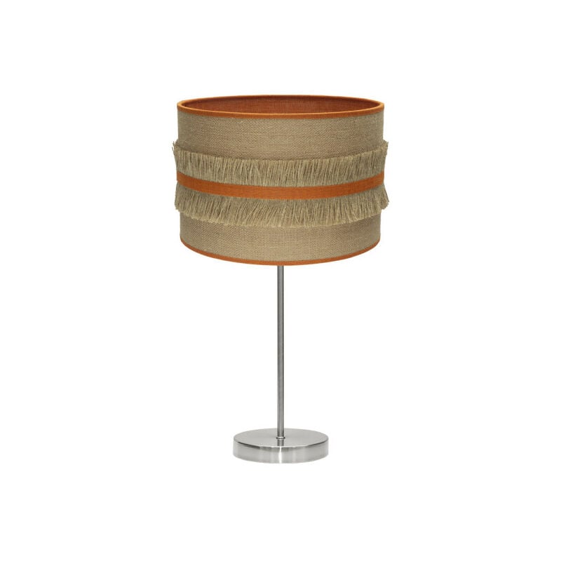 Fabrilamp - Lampe à poser Grand natalia 1xe27 nickel/satin-orange 62x30x30 cm