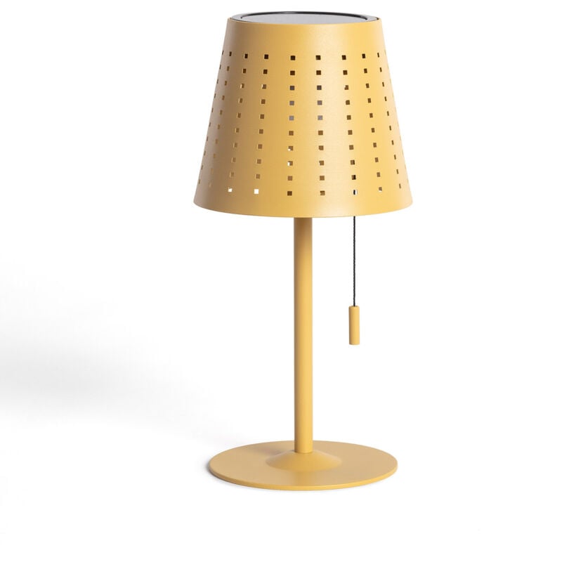 Lampe à Poser LED Extérieure Solaire 3W Portative Banate avec Batterie Rechargeable Jaune Sable