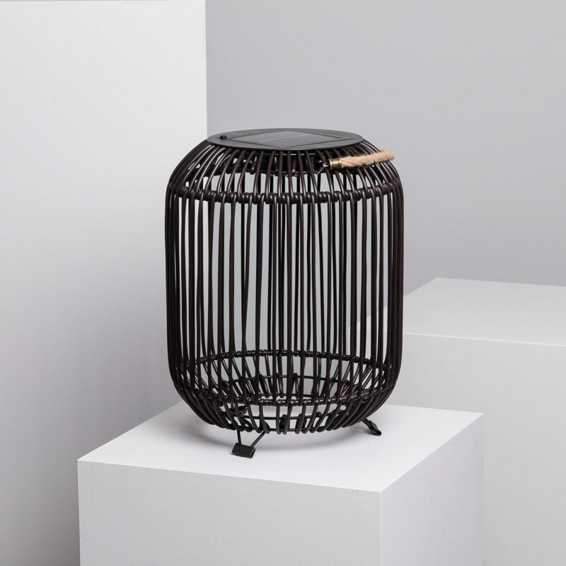 Lampe à Poser led Extérieure Solaire Bhilai Marron foncé