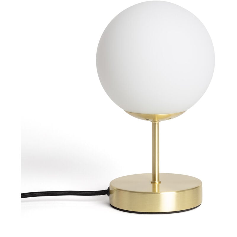 Ledkia - Lampe à Poser Métal et Verre Moonlight Doré