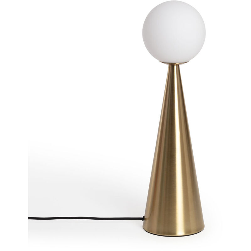 Ledkia - Lampe à Poser Métal et Verre Hipias Doré