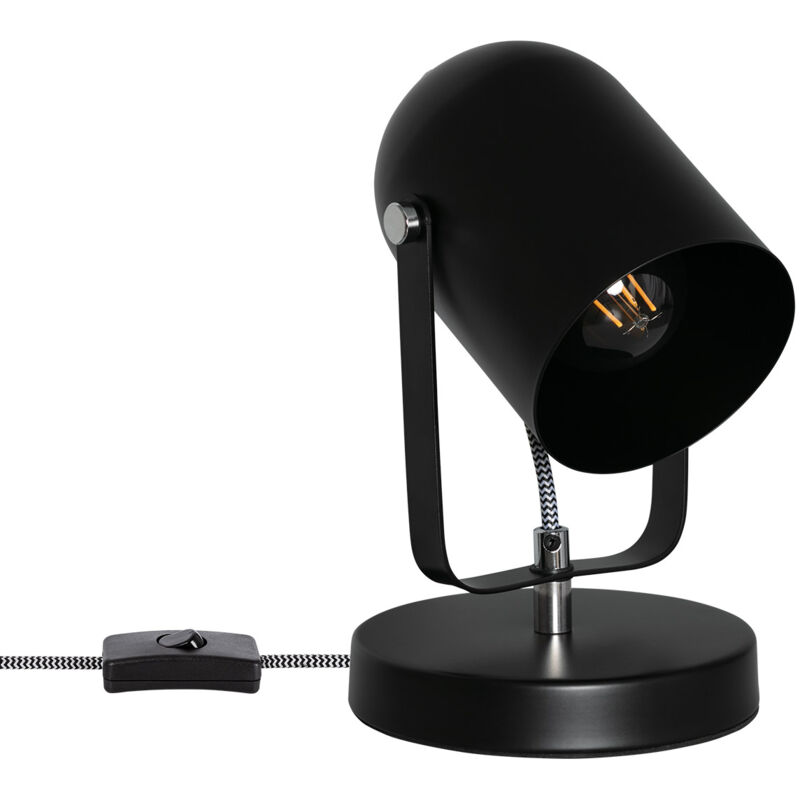 Ledkia - Lampe à Poser Métal Pomader Noir