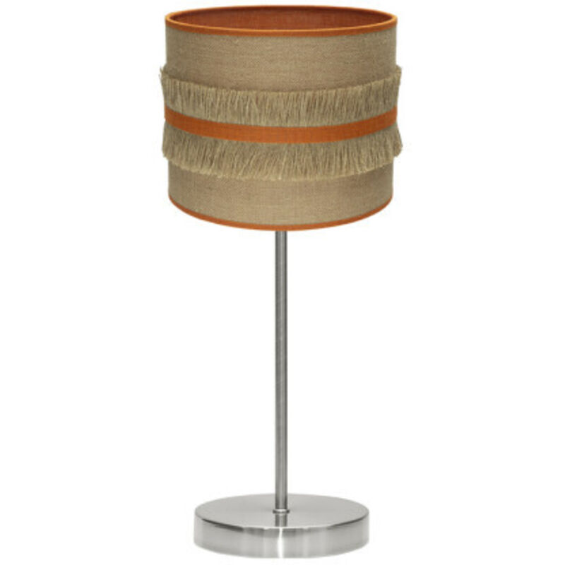 Lampe à poser natalia 1xe14 nickel/argent/orange 43x17x17 cm