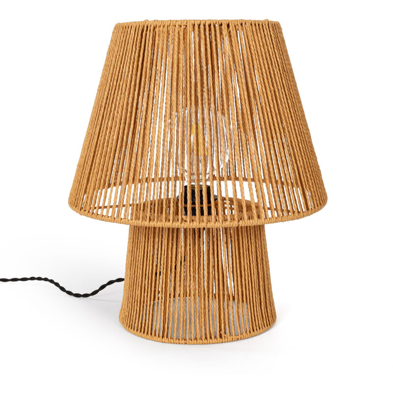 Ledkia - Lampe à Poser Papier Tressé Kalla Gardenia Naturel