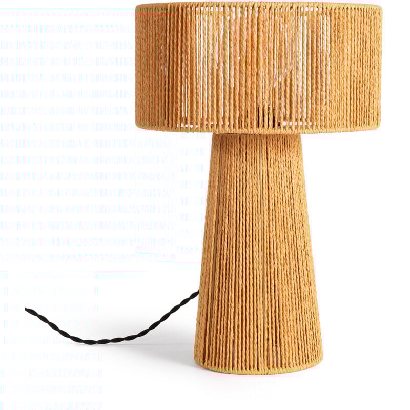 Ledkia - Lampe à Poser Papier Tressé Kalla Lilium Naturel