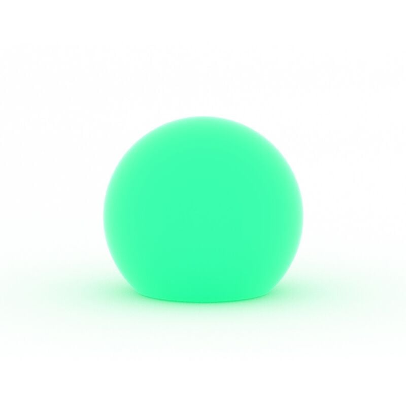Lampe à poser ronde boule sphérique mod. Hoop ø 40 cm Lumière Verte avec alimentation par Câble