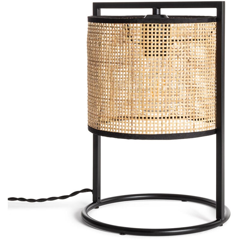 Ledkia - Lampe à Poser Rotin Nirvana Naturel