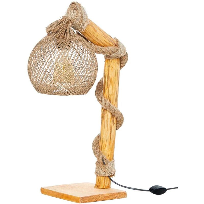 Lampe de bureau en bois Canata