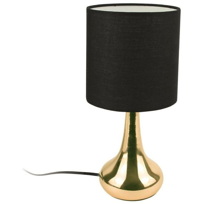Lampe à poser touch dorée noir
