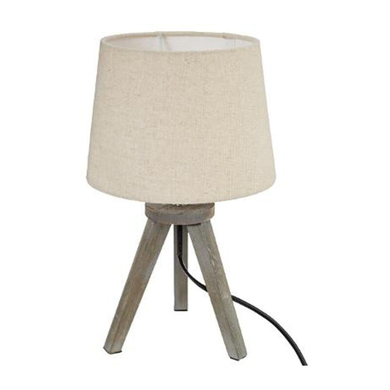 Atmosphera - Lampe à Poser Trépied en Bois 'Alexis' 31cm Lin