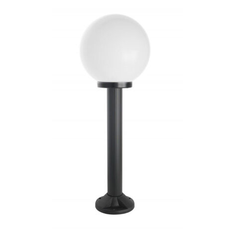 Lampe potelet jardin 75cm globe 25cm E27 noir IP43