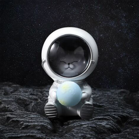 Lampe pour chat astronaute, veilleuse USB mignonne, cadeau d'anniversaire pour enfants (chat de compagnie)