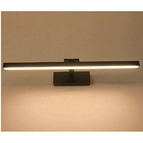 Lampe pour Miroir de Salle de Bain LED 9W/40cm - Applique Réglable Angle - AC85-265V - (Noir/Blanc Chaud)