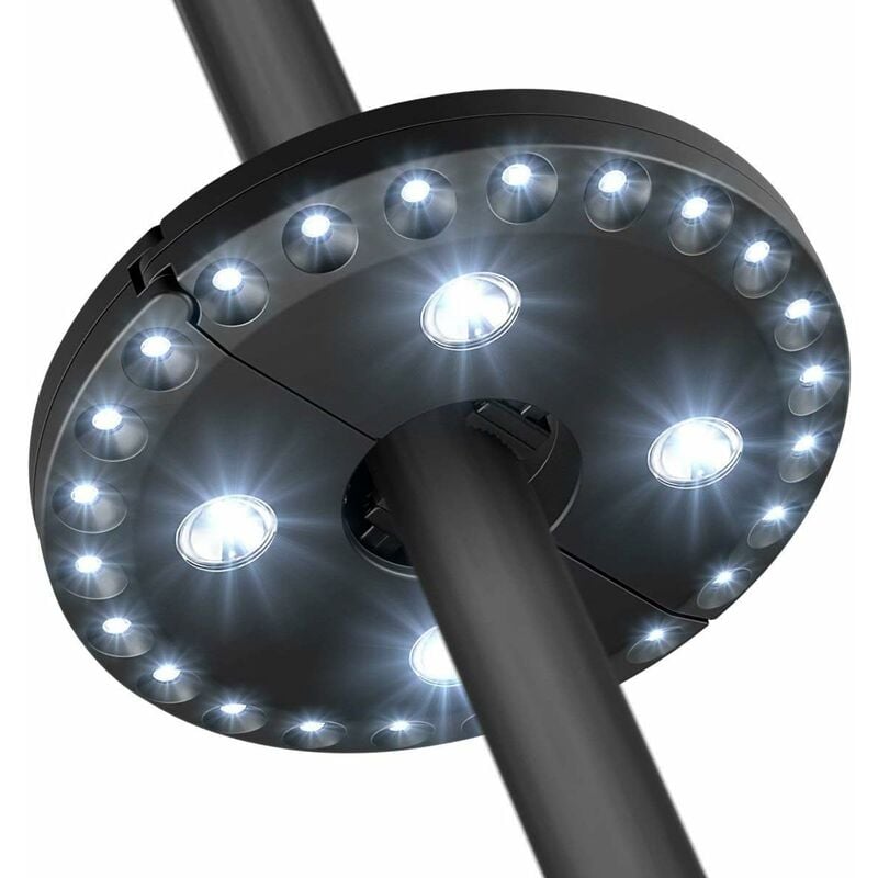 Starlight - Lampe pour Parasol de Jardin, lampe de parasol d'ombrelle avec 28 ampoules led, lampe fixé sur pied ou être suspendue, 3 mode de switch