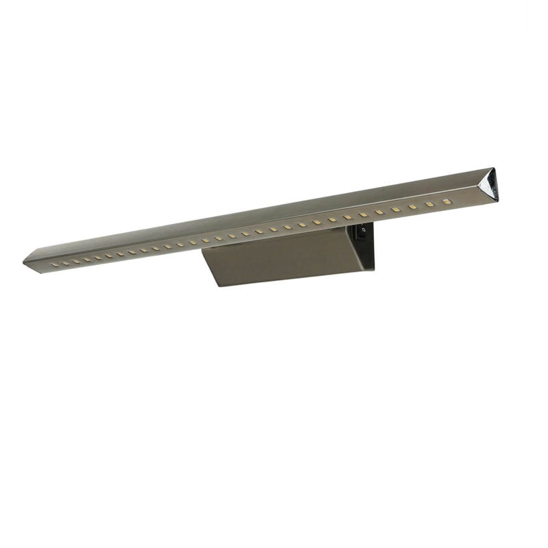 Lampe pour tableau led avec interrupteur b : 55,5 cm chrome mat oblong 3900 k lumière blanc neutre 750 lm