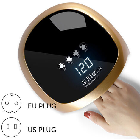 Lampe professionnelle à LED UV pour le séchage rapide du vernis à ongles, appareil avec capteur automatique pour Salon de manucure, W-0009 Max 52W,white