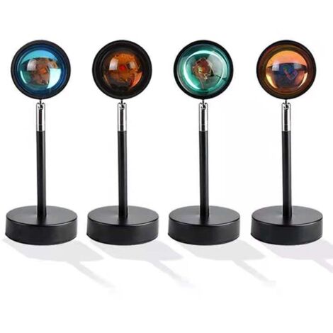 Lampe Projecteur Coucher de Soleil - Rotation 180° - Éclairage Ambiant LED USB - Pour Décoration Chambre Fond Photo Selfie Fête - 1 Pièce
