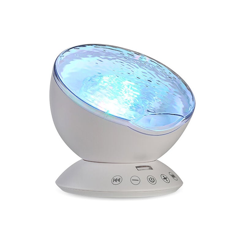 Lampe projecteur LED avec vagues d'océan, veilleuse rotative, lecteur de musique, télécommande pour chambre d'enfant, fêtes, cadeaux et décoration de