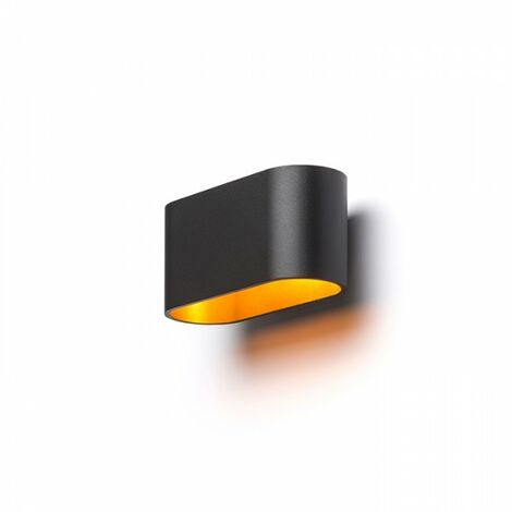 Lampe projecteur MARIO noir/or mat 230V G9 33W