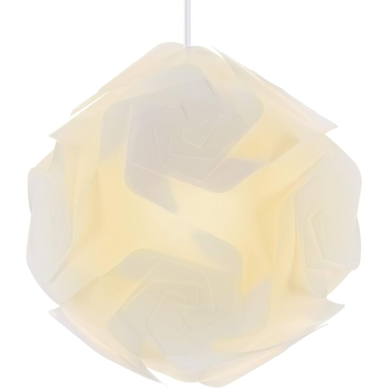 Lampe Puzzle Abat-jour Suspension Luminaire Blanc Lustre 20 Pièces pour Chambre Salle à Manger Cuisine Ø30CM - Blanc