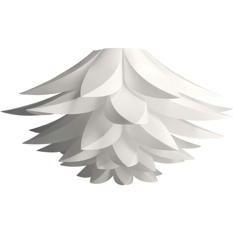 Lampe puzzle design lotus - Abat-jour luminaire montage DIY - Lumière décoration fleurs salon chambre - Suspension ou lampadaire - blanc