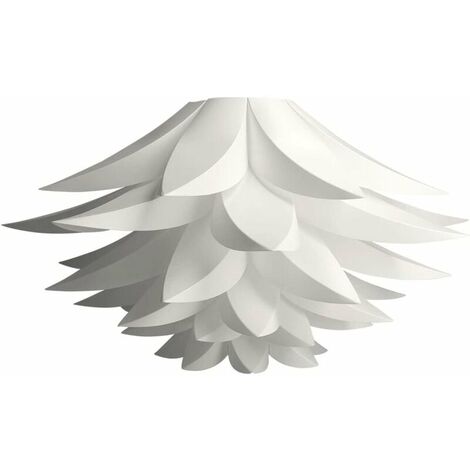 Lampe puzzle design lotus - -Abat-jour luminaire montage DIY - Lumière décoration fleurs salon chambre - Suspension ou lampadaire - blanc