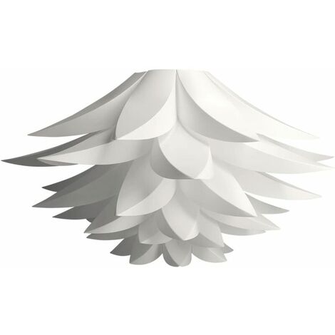 Lampe puzzle design lotus - -Abat-jour luminaire montage DIY - Lumière décoration fleurs salon chambre - Suspension ou lampadaire - blanc Cisea