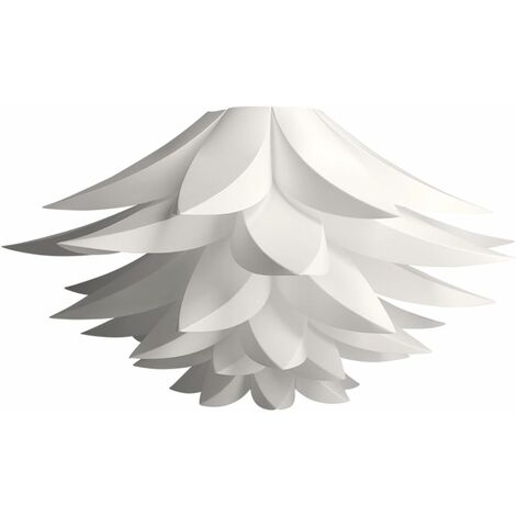 Lampe puzzle design lotus - Versailles-Abat-jour luminaire montage DIY - Lumière décoration fleurs salon chambre - Suspension ou lampadaire - blanc