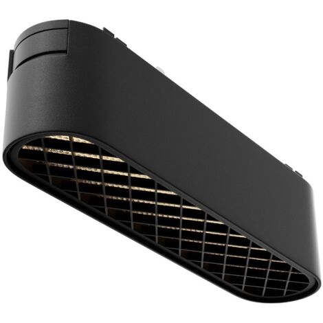 Lampe rail 1 phase noir linéaire grid LED 6W 3000K