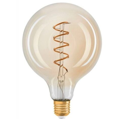 BARCELONA LED Lampe Retro Vintage Globe Glühfaden Spirale E27 G125 4W