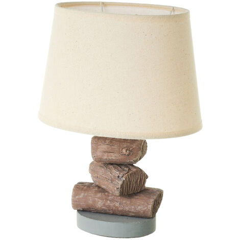 Lampe rondin en ciment 36 cm