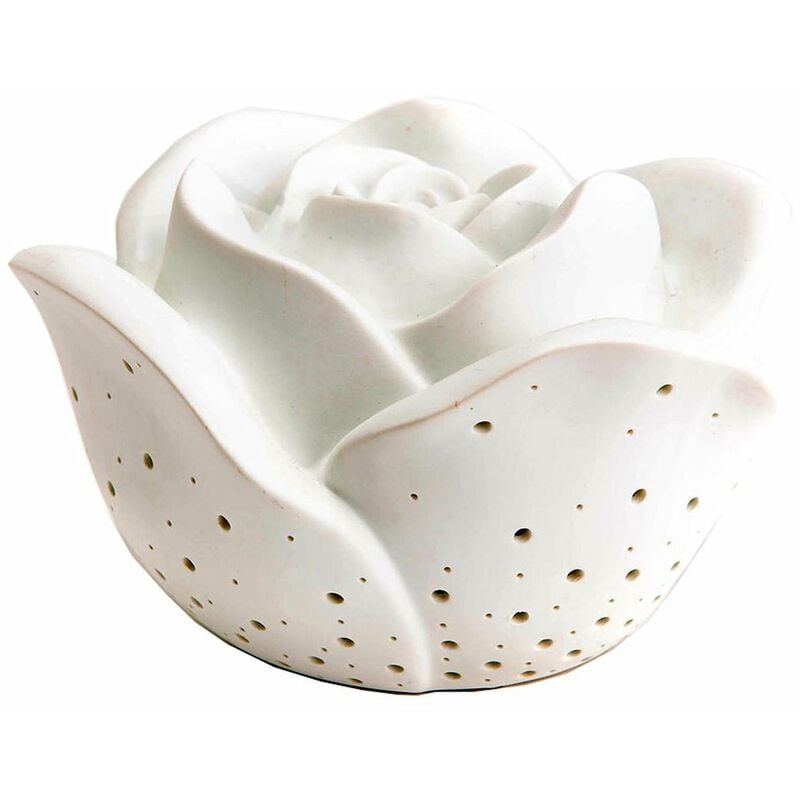 Amadeus - Lampe à poser Rose blanche Fonctionnant sur piles