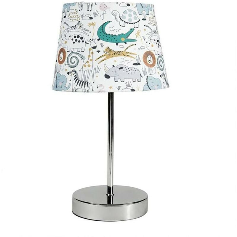 Lampe Safari pied métal argenté