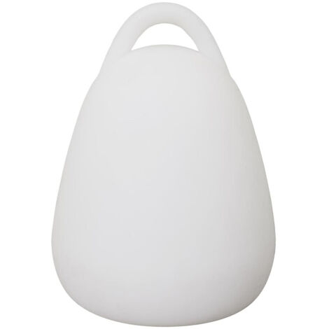 Lampe Sans Fil Blanche Intérieur/Extérieur Poignée Intégrée Eclairage Multicolore avec Télécommande
