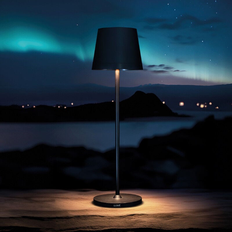Lampe sans fil puissante extérieure Lume noir