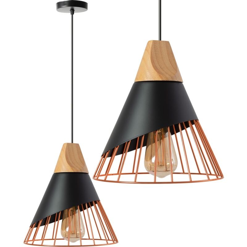 Lampe suspendue APP225-1CP scandinave métal 1-POINTS de lumière E27 25X25X28-118CM reglable