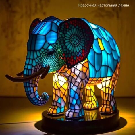 Lampe sculpture animale en résine phosphorescente