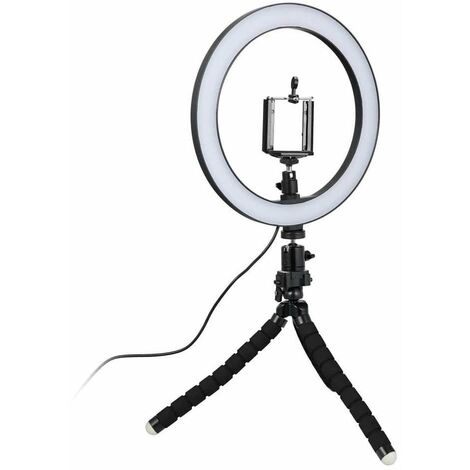 Youlisn Selfie Light LED avec Trépied Smartphone, Lumiere Telephone Selfie  Portable Réglable avec 3 Modes d'Eclairage et 10 Niveaux, Lumiere Photo