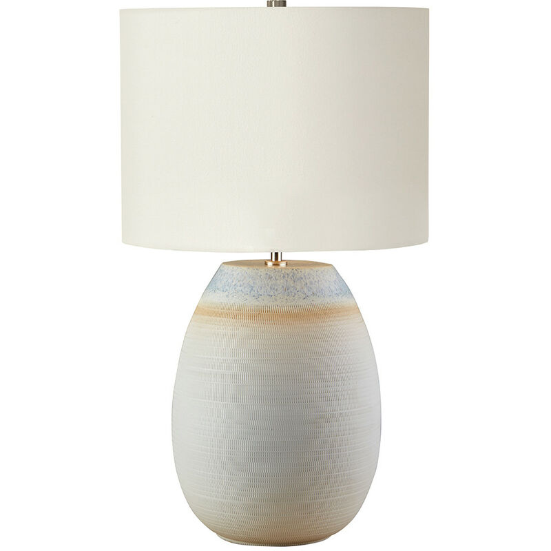 Elstead - Seychelles - Lampe de table à 1 lumière - Bleu, finition sable, E27