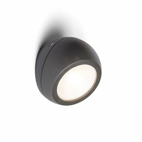 Lampe SIV applique / plafonnier gris anthracite 230V LED 6W 120° IP54 3000K